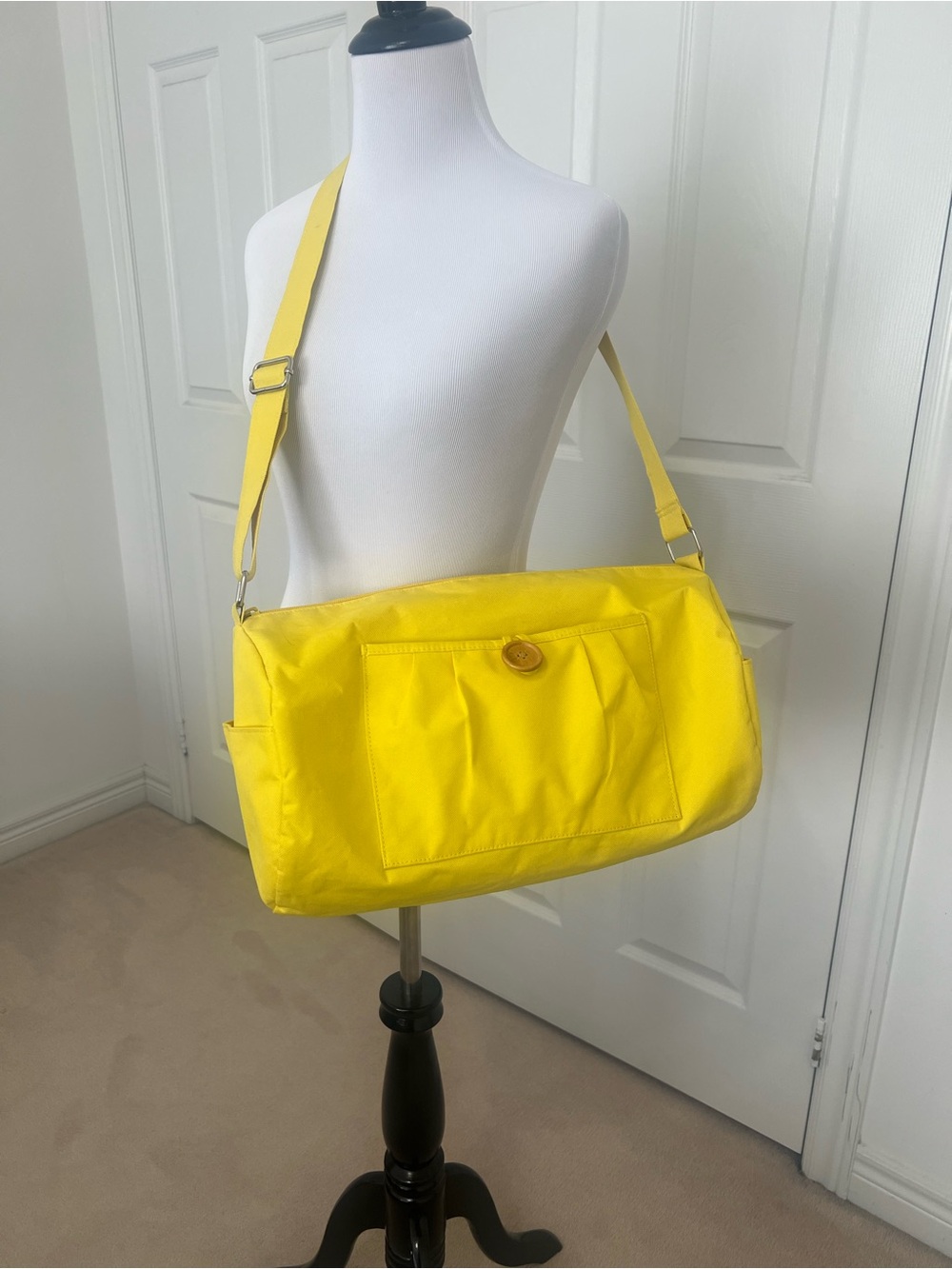 Yellow Crossbody Shoulder Duffle Bag